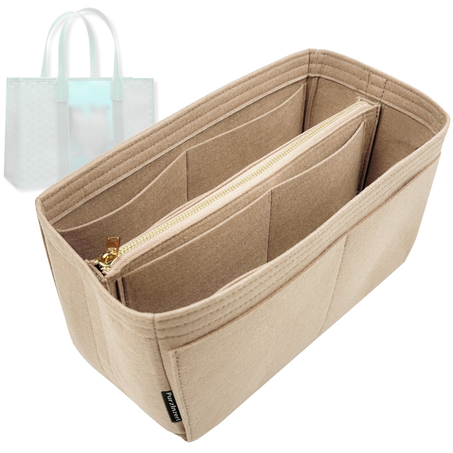 Bag Insert for (Goyard, Villette Tote PM) Organizer Tote Purse Organiser Liner Shaper [Premium Felt Material]