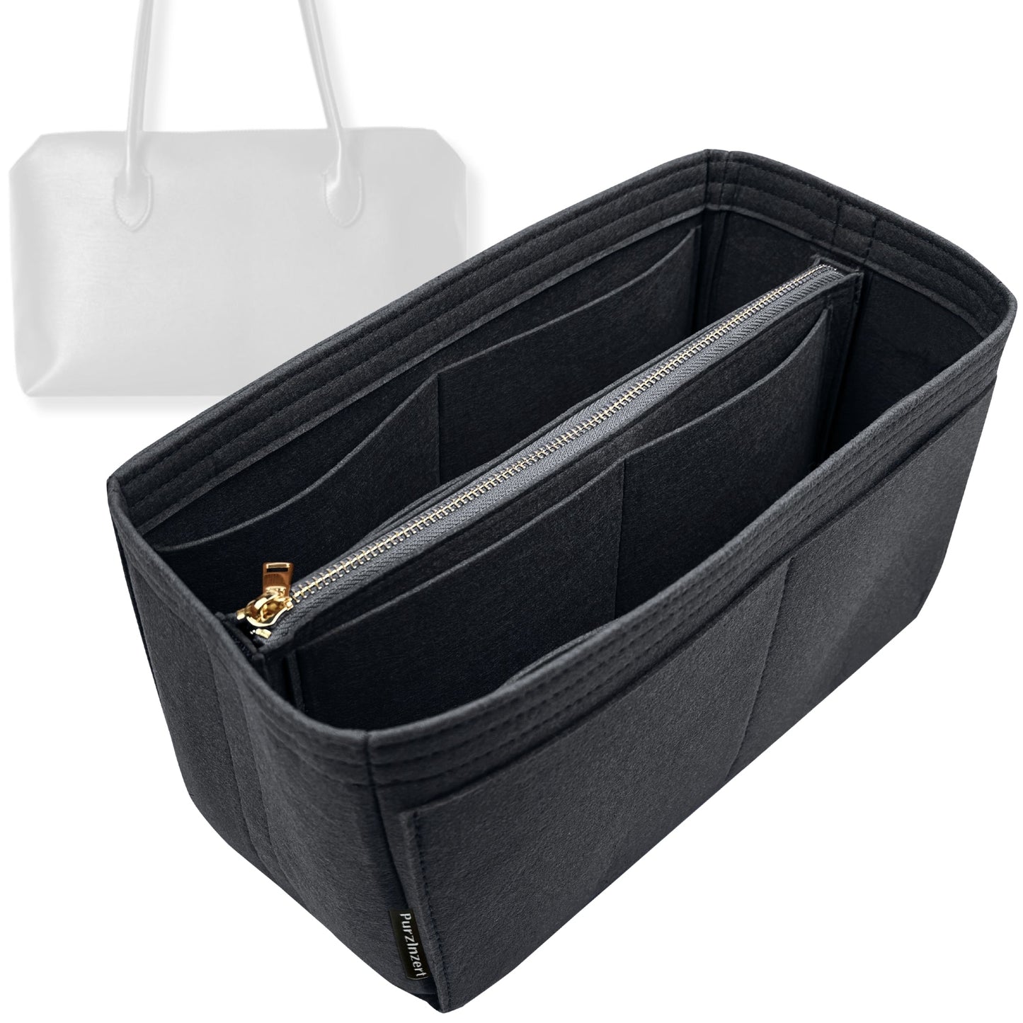 Bag Insert for (The Row, Terrasse Bag) Organizer Tote Purse Organiser Liner Shaper [Premium Felt Material]