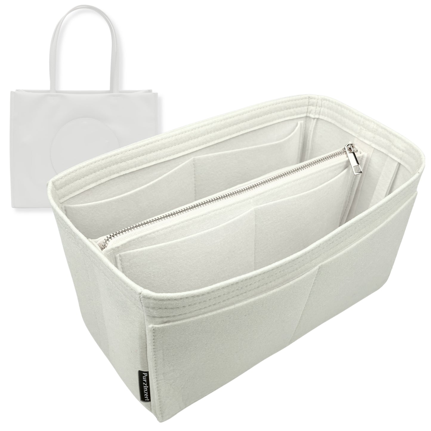 Bag Insert for (Tory Burch, Ella Tote) Organizer Tote Purse Organiser Liner Shaper [Premium Felt Material]