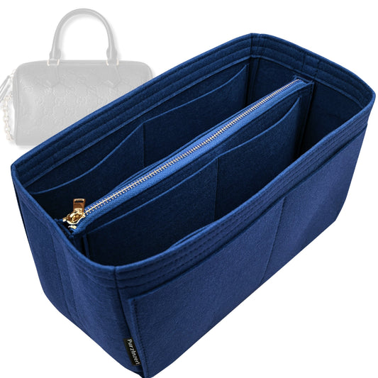 Bag Insert for (Gucci, GG Emblem medium shoulder bag, 10W x 7.9H x 2D) Organizer Tote Purse Organiser Liner Shaper [Premium Felt Material]