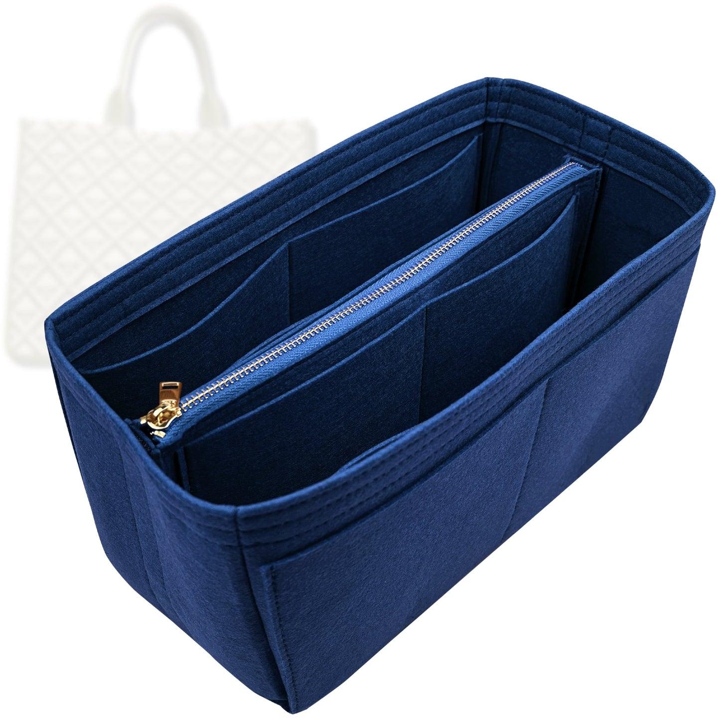 Bag Insert for (Harrods, Large Geometric Tote Bag) Organizer Tote Purse Organiser Liner Shaper [Premium Felt Material]