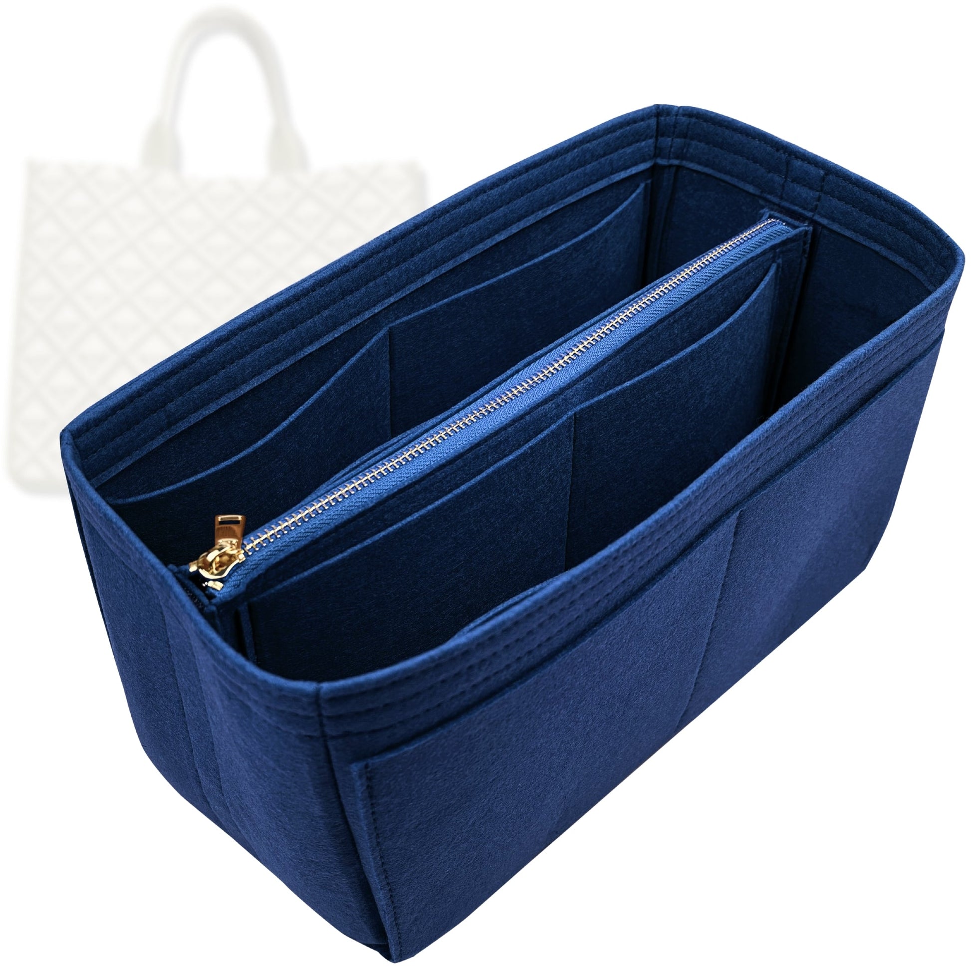 Bag Insert for (Harrods, Large Geometric Tote Bag) Organizer Tote Purse Organiser Liner Shaper [Premium Felt Material]