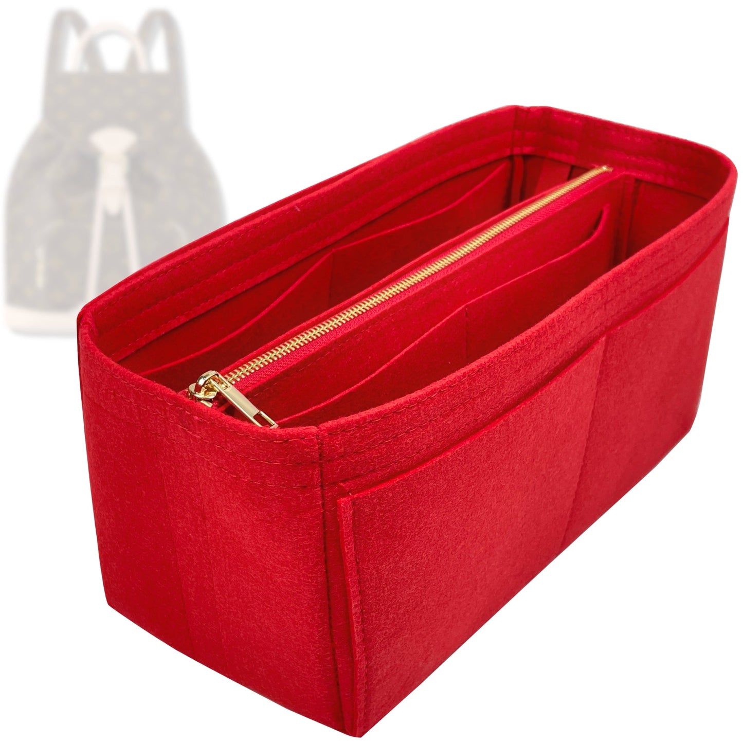 Bag Insert for (LV, Montsouris Vibe PM) Organizer Tote Purse Organiser Liner Shaper [Premium Felt Material]