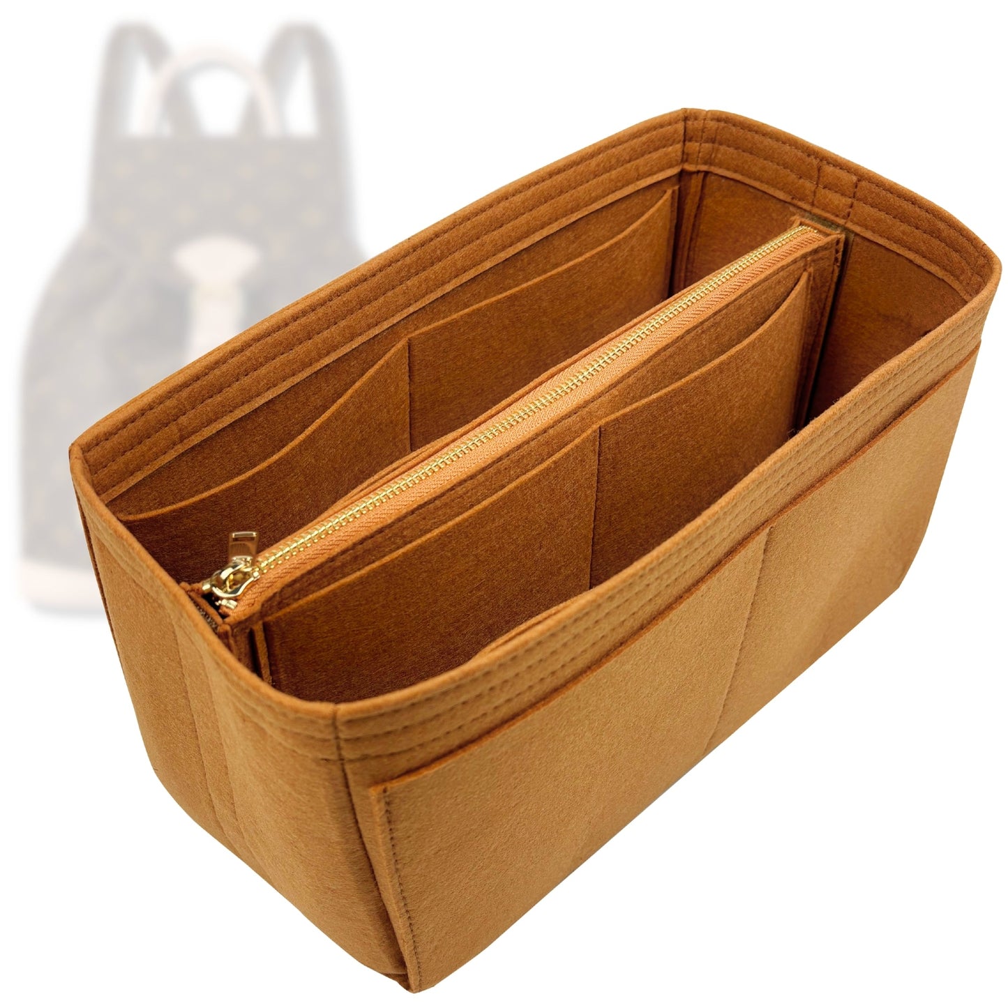 Bag Insert for (LV, Montsouris MM) Organizer Tote Purse Organiser Liner Shaper [Premium Felt Material]