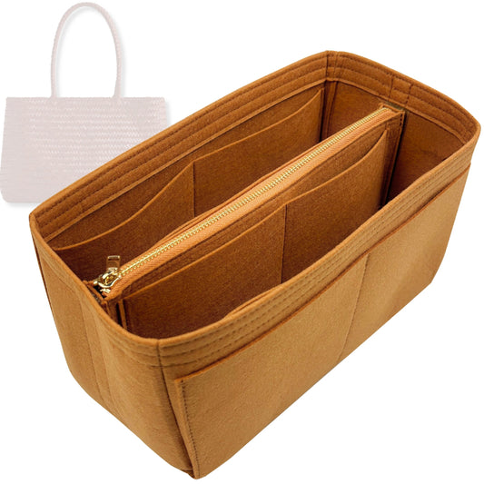 Bag Insert for (Madewell, The Handwoven Leather Tote) Organizer Tote Purse Organiser Liner Shaper [Premium Felt Material]