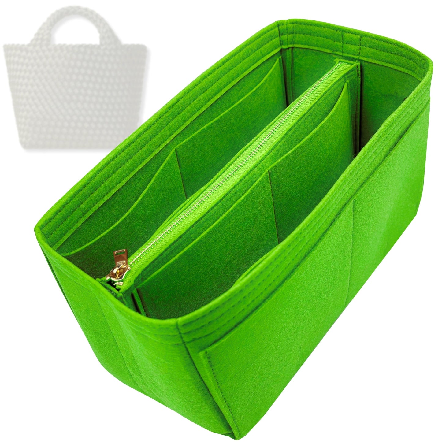 Bag Insert for (Naghedi, St Barths Petit Tote) Organizer Tote Purse Organiser Liner Shaper [Premium Felt Material]