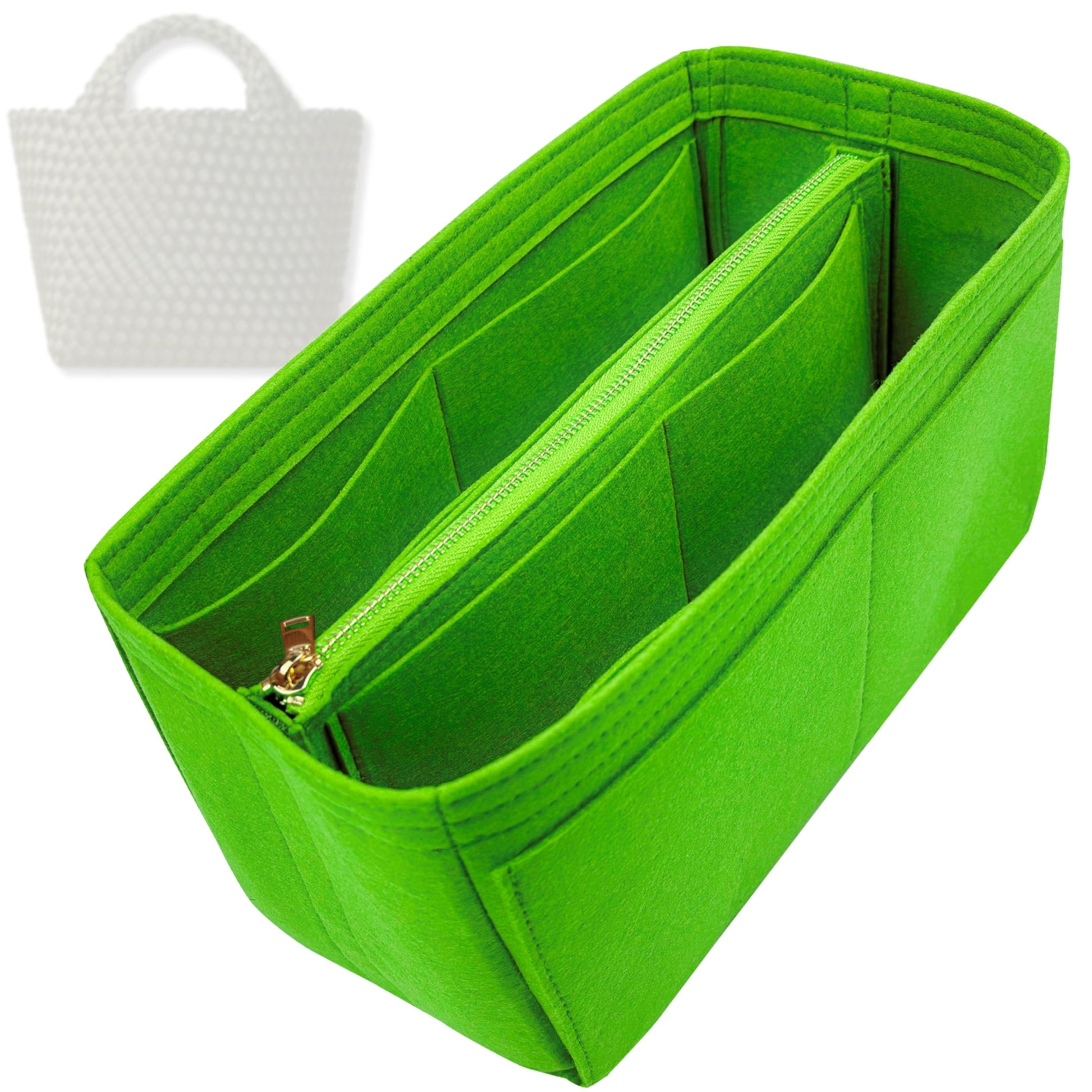 Bag Insert for (Naghedi, St Barths Petit Tote) Organizer Tote Purse Organiser Liner Shaper [Premium Felt Material]