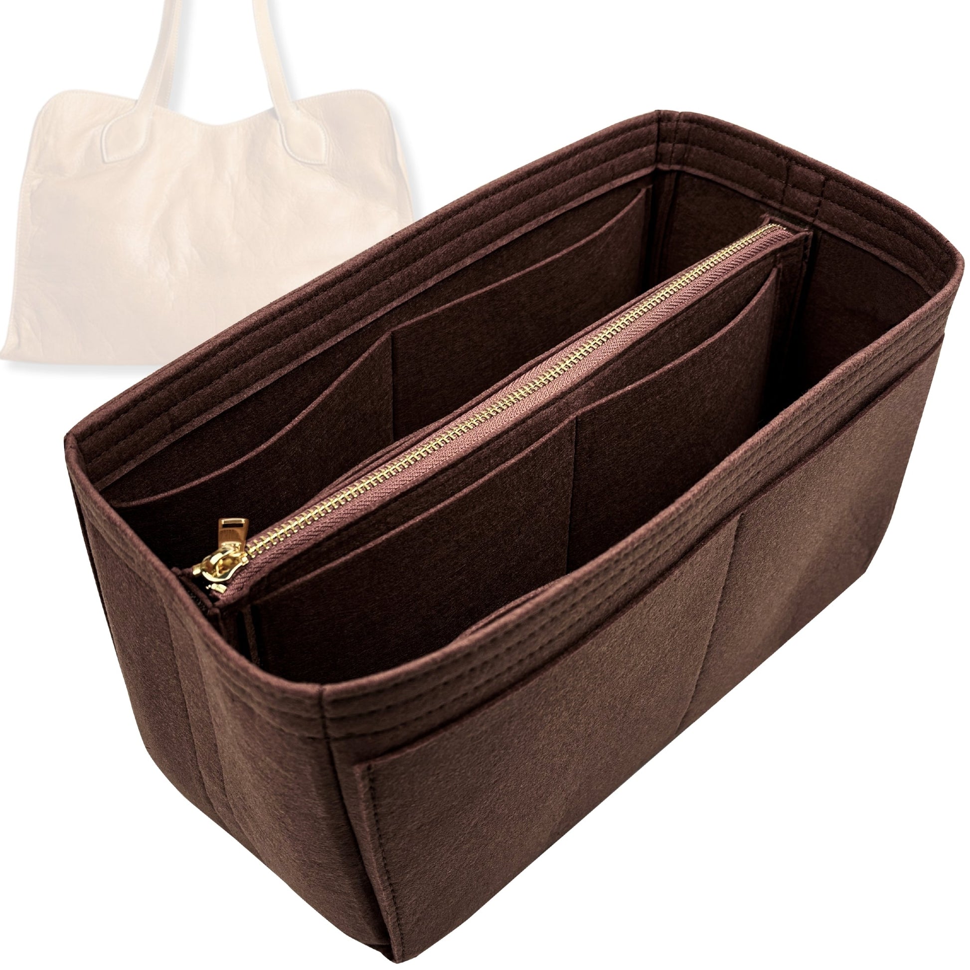 Bag Insert for (Parker Thatch, Jack - Heritage Broken-In Leather) Organizer Tote Purse Organiser Liner Shaper [Premium Felt Material]