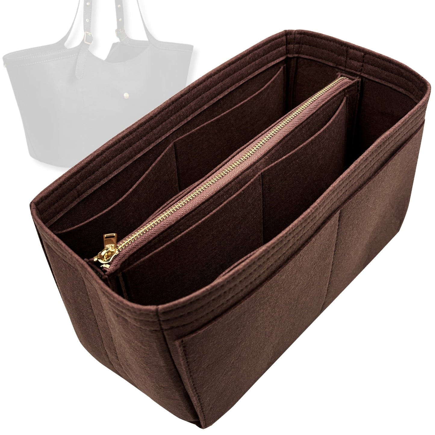 Bag Insert for (Coach, GRAMERCY TOTE) Organizer Tote Purse Organiser Liner Shaper [Premium Felt Material]