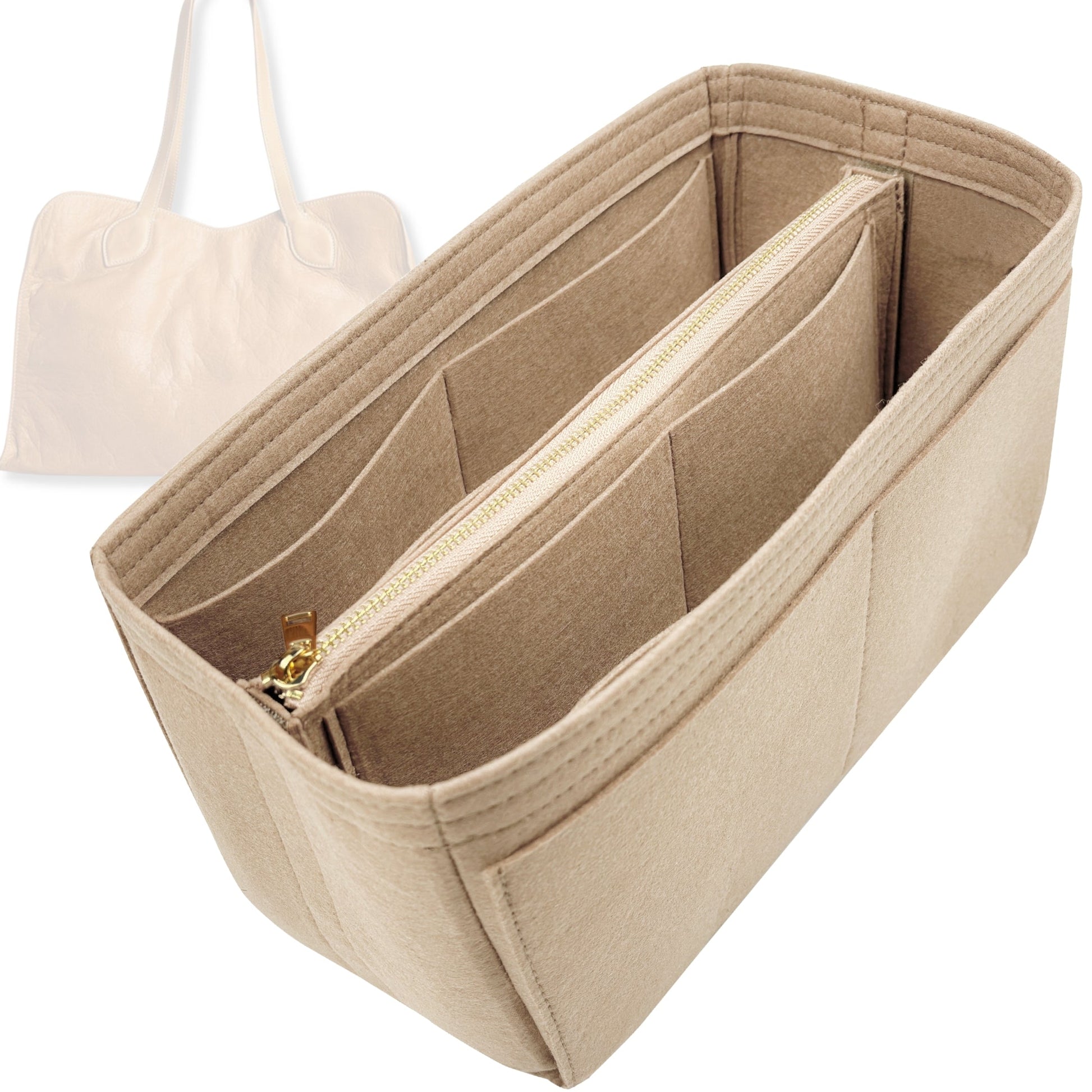 Bag Insert for (Parker Thatch, Medium Jack - Heritage Broken-In Leather) Organizer Tote Purse Organiser Liner Shaper [Premium Felt Material]