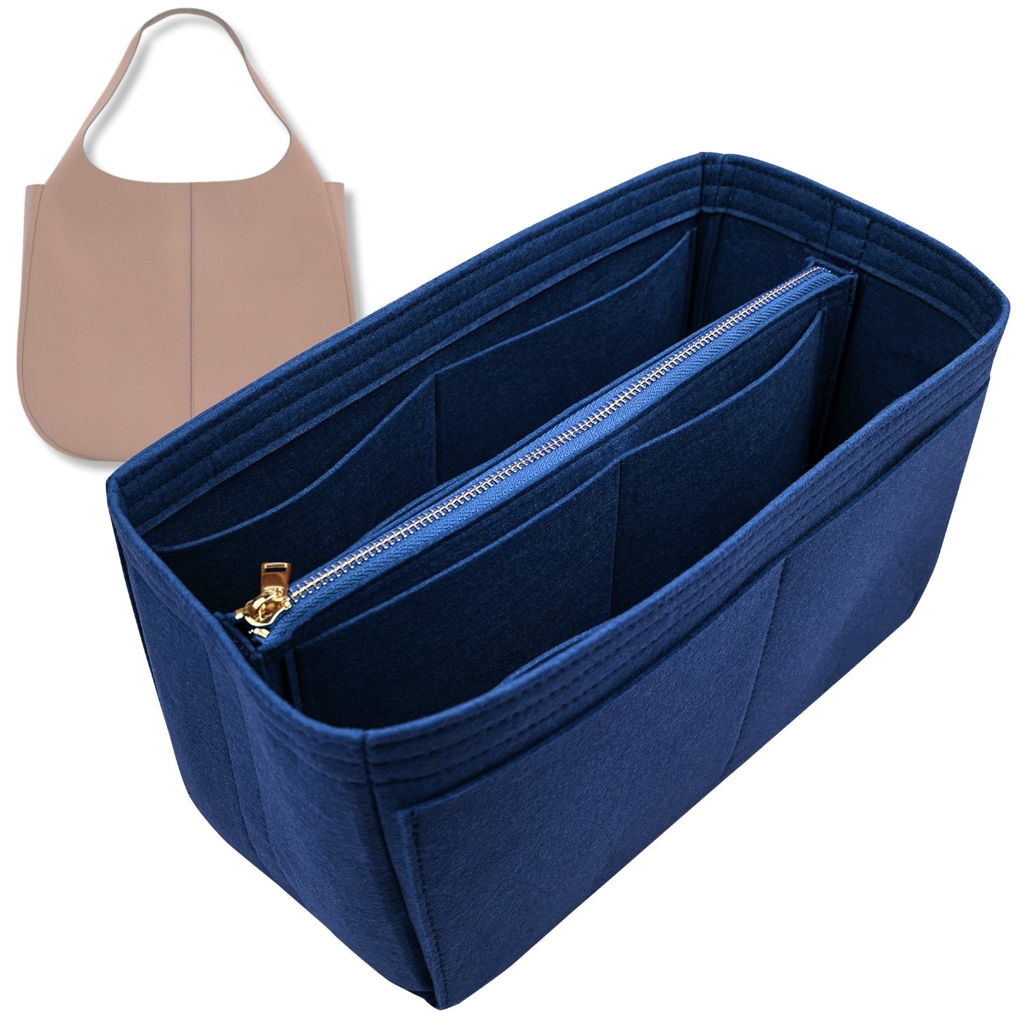Bag Insert for (Oroton, Emilia Small Tote) Organizer Tote Purse Organiser Liner Shaper [Premium Felt Material]
