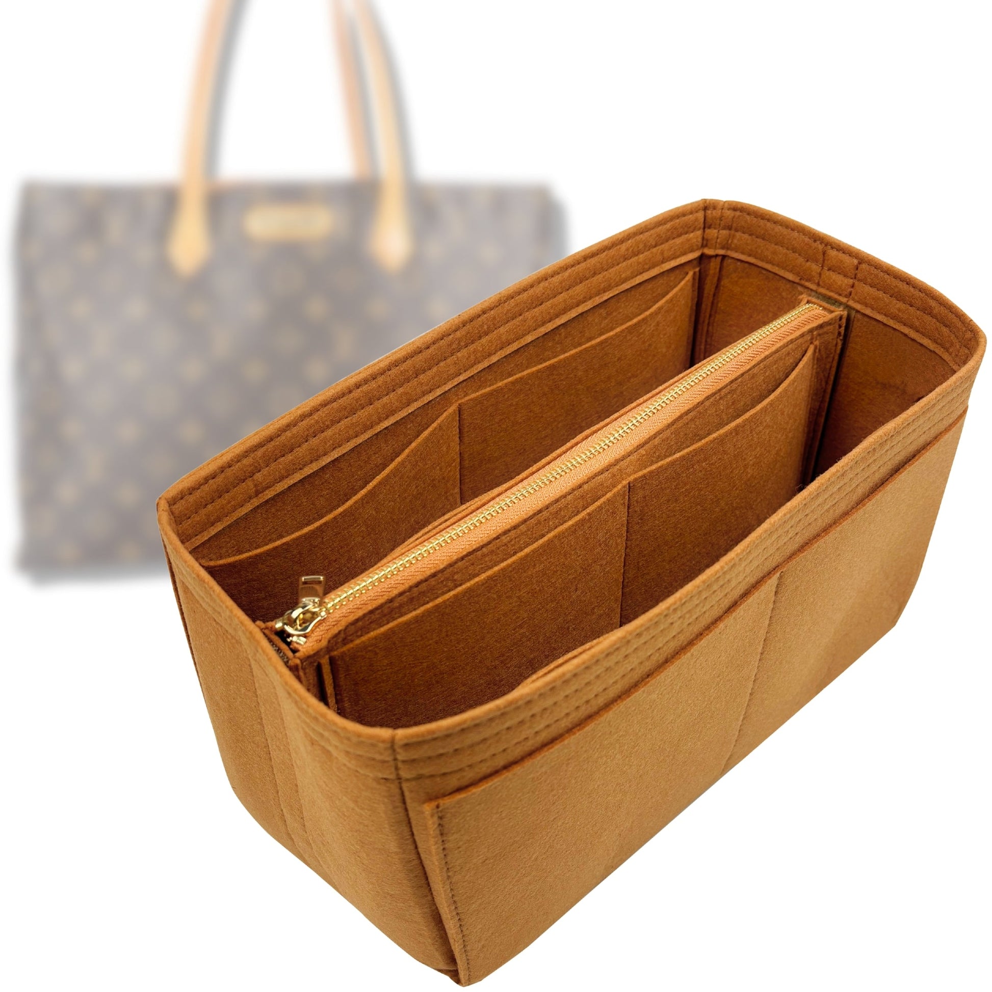 Bag Insert for (LV, Wilshire GM (Large)) Organizer Tote Purse Organiser Liner Shaper [Premium Felt Material]