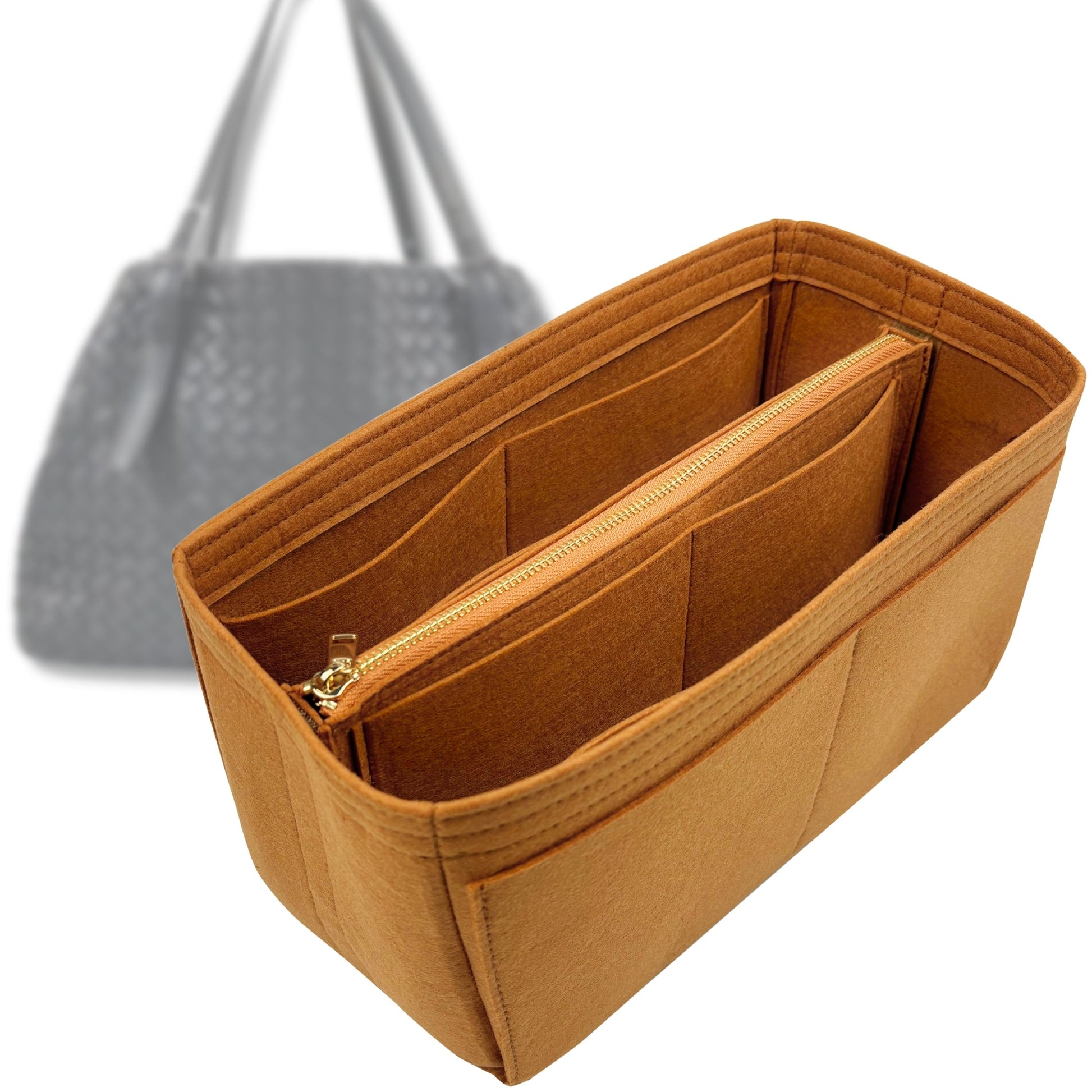 Bag Insert for (Bottega Veneta, Large Nappa Intrecciato Cesta tote bag) Organizer Tote Purse Organiser Liner Shaper [Premium Felt Material]