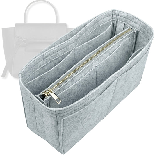 Bag Insert for (Celine, Mini Belt) Organizer Tote Purse Organiser Liner Shaper [Premium Felt Material]