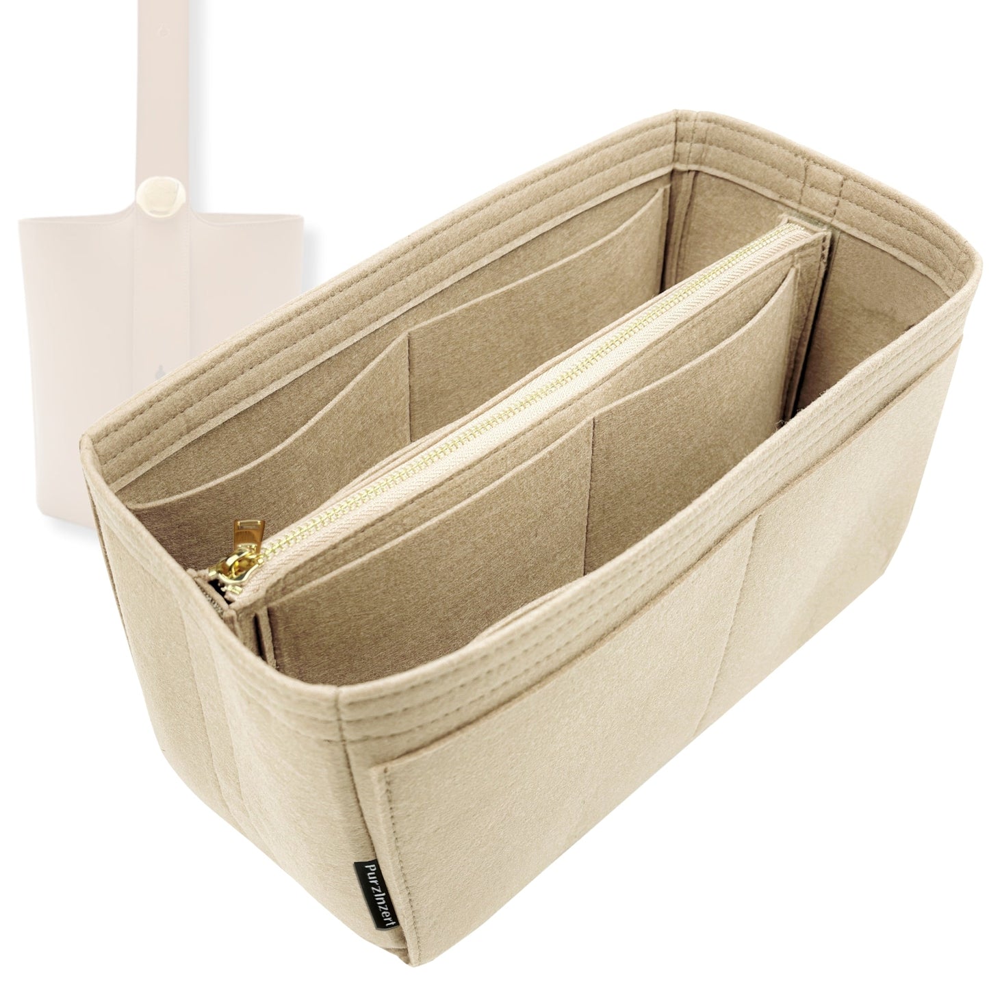 Bag Insert for (Loewe, Large Pebble Bucket) Organizer Tote Purse Organiser Liner Shaper [Premium Felt Material]
