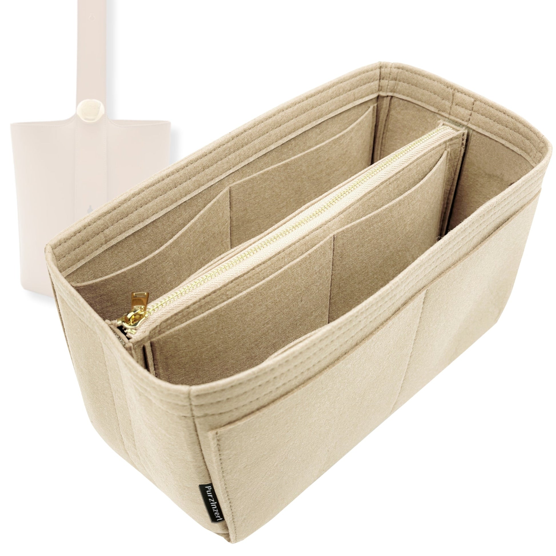 Bag Insert for (Loewe, Large Pebble Bucket) Organizer Tote Purse Organiser Liner Shaper [Premium Felt Material]