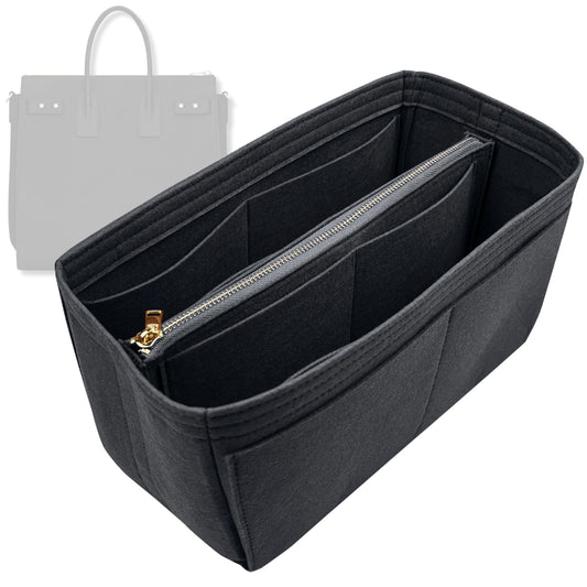 Bag Insert for (Saint Laurent (YSL), Sac De Jour North/South) Organizer Tote Purse Organiser Liner Shaper [Premium Felt Material]