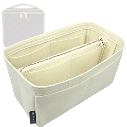 Bag Insert for (Celine, SQUARE VANITY CASE) Organizer Tote Purse Organiser Liner Shaper [Premium Felt Material]