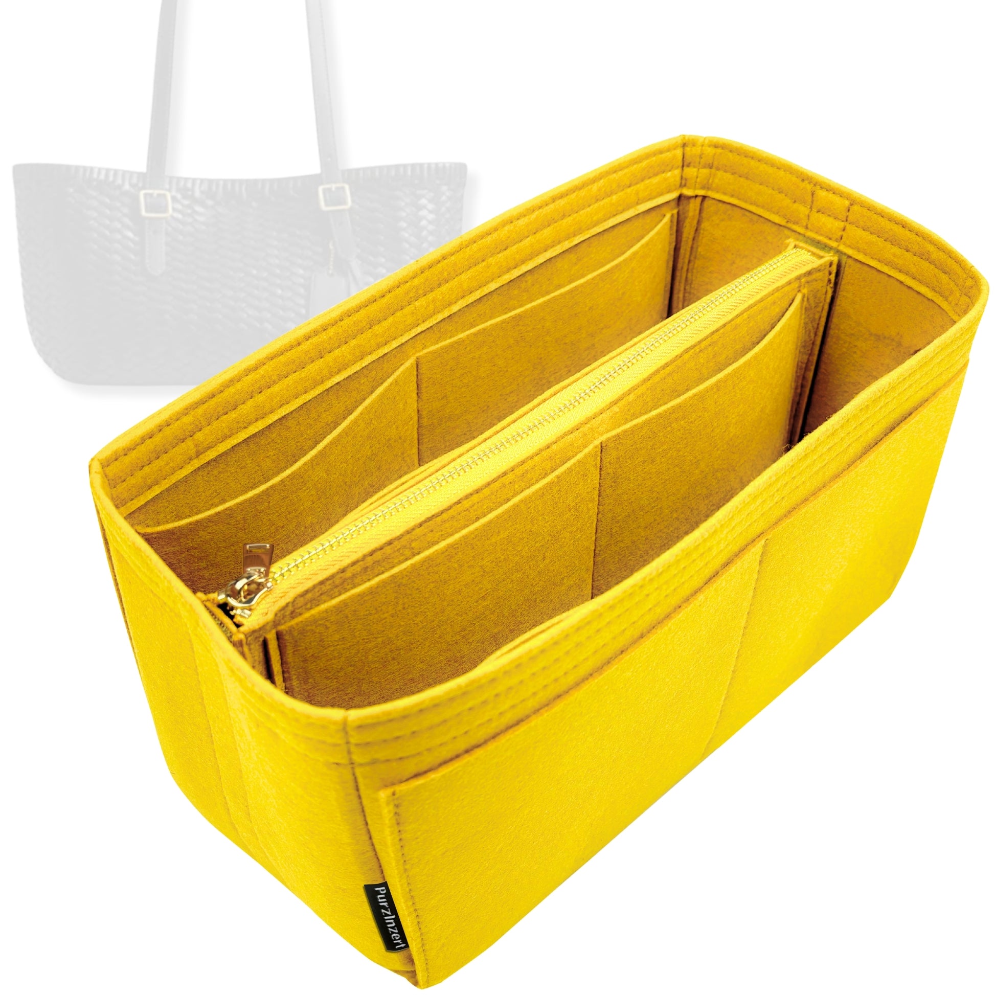 Bag Insert for (Coach, Woven Leather Swing Tote) Organizer Tote Purse Organiser Liner Shaper [Premium Felt Material]