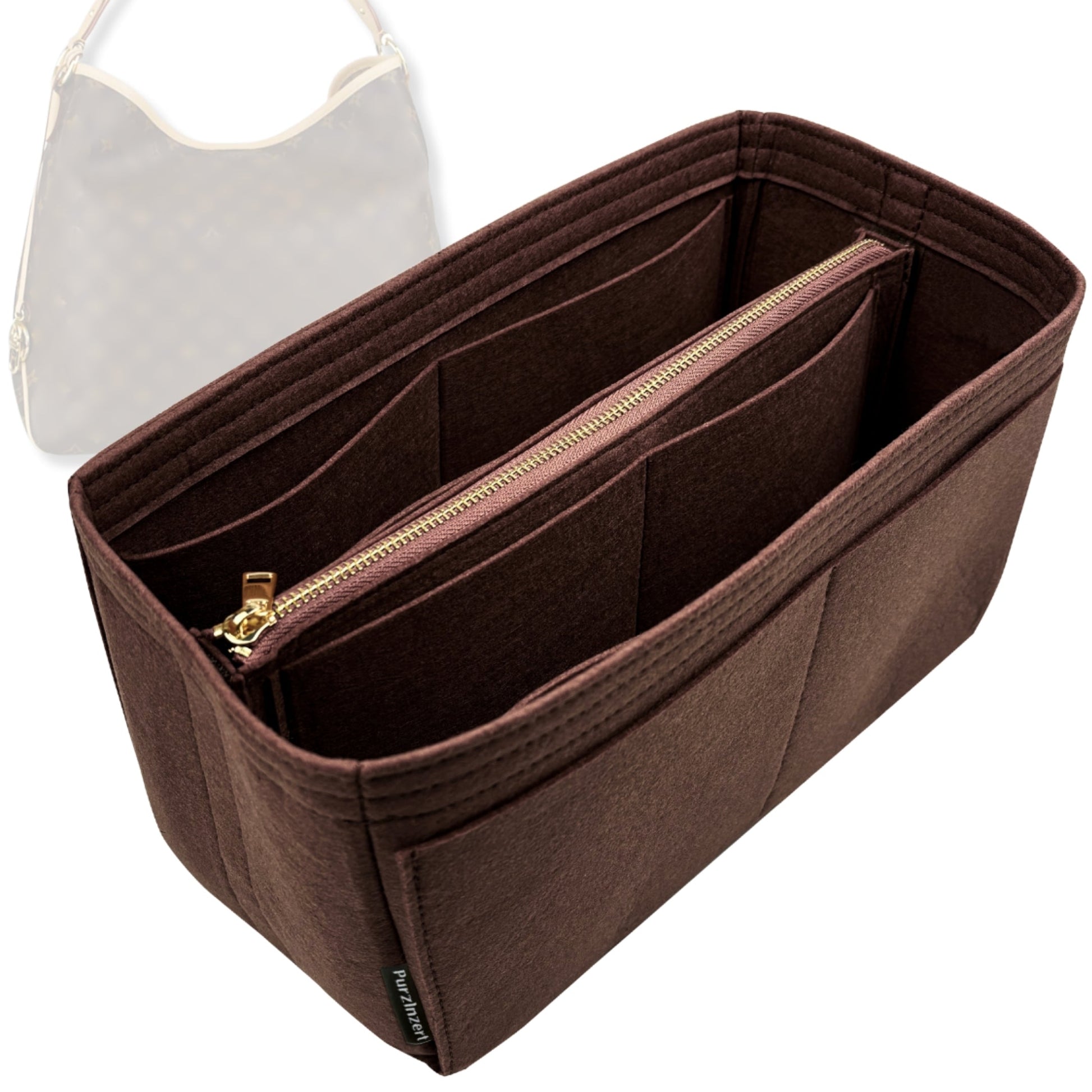 Bag Insert for (LV, Delightful GM (Large)) Organizer Tote Purse Organiser Liner Shaper [Premium Felt Material]