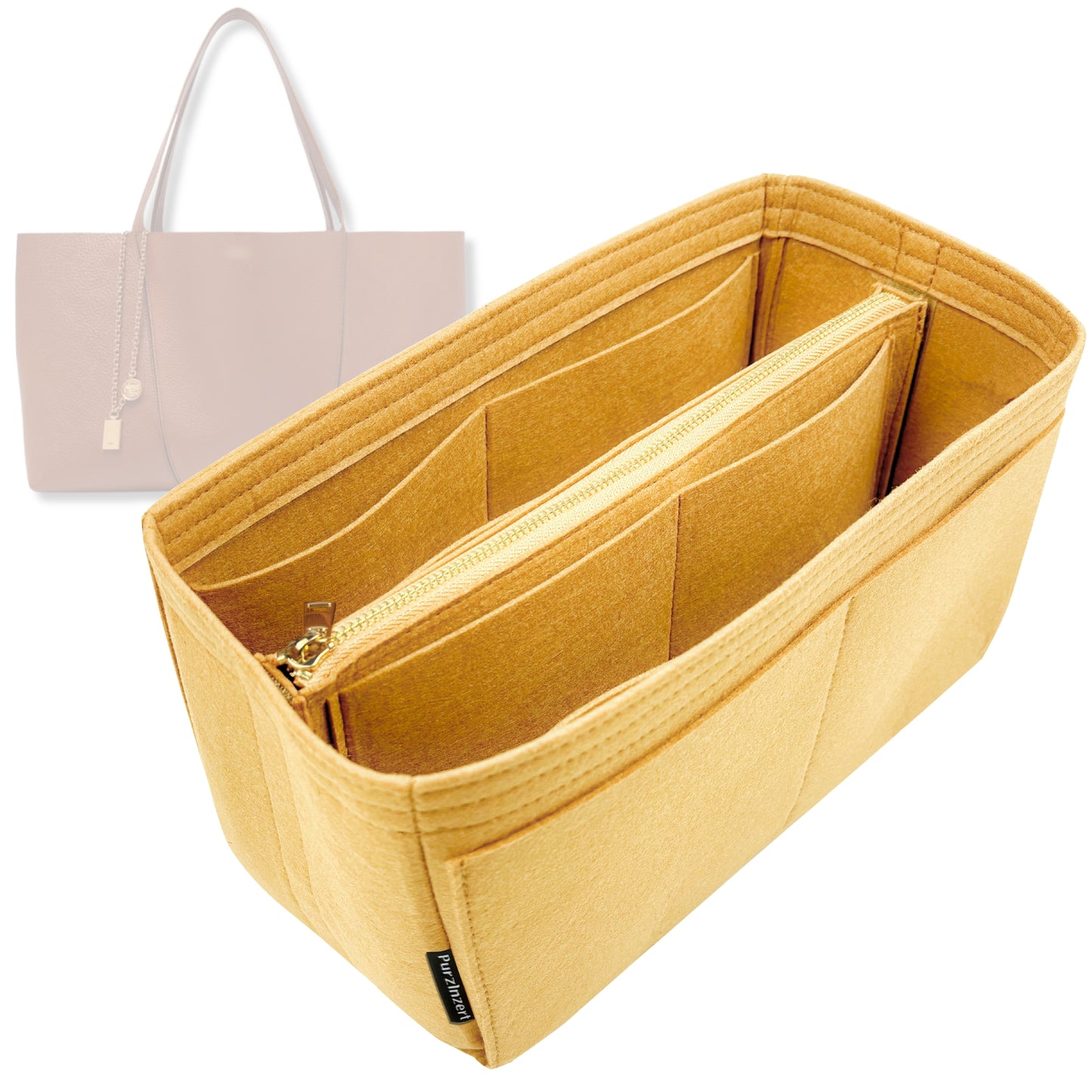 Bag Insert for (Chloe, Spin east-west tote) Organizer Tote Purse Organiser Liner Shaper [Premium Felt Material]