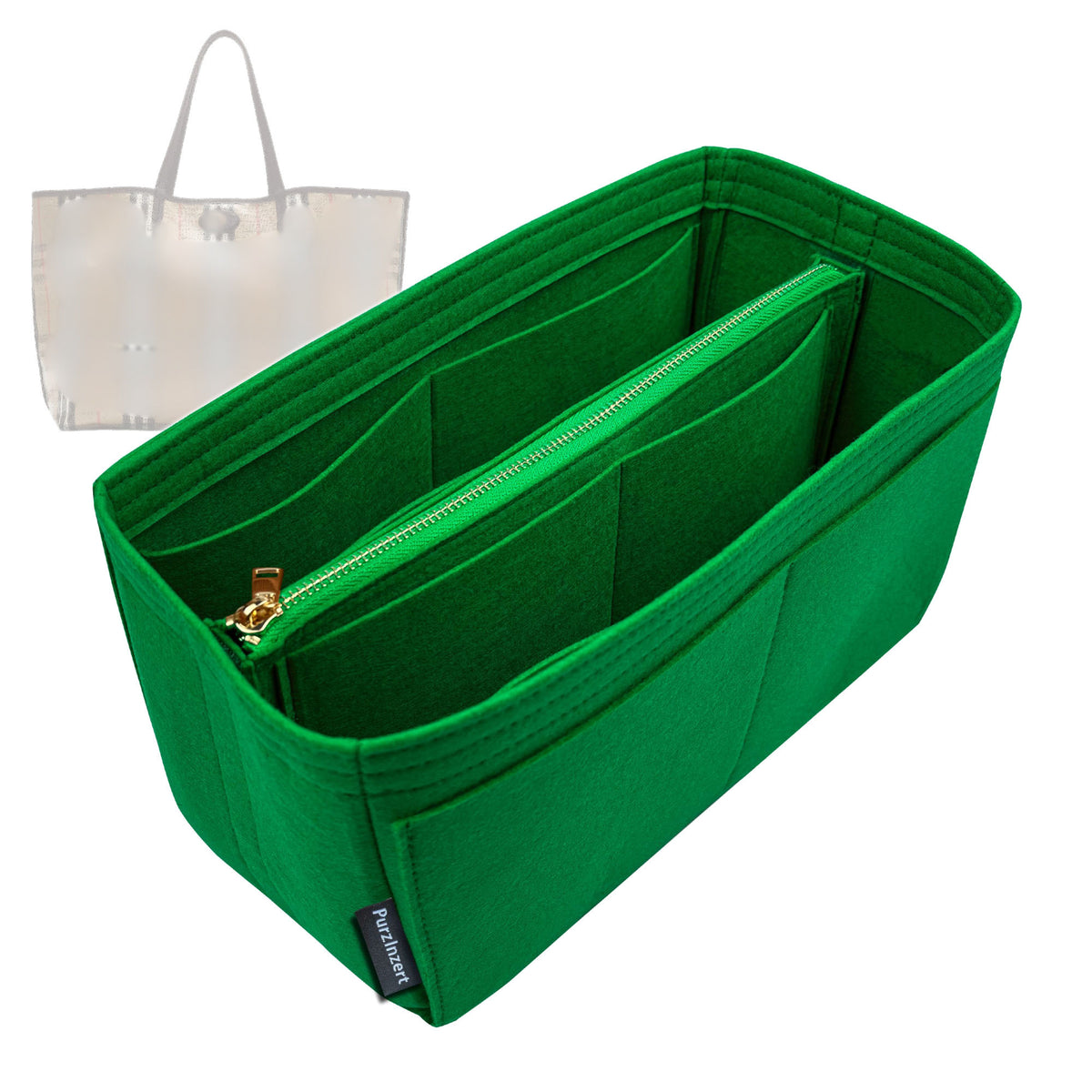 Bag Insert for (Burberry, Large Highlands Tote) Organizer Tote Purse Organiser Liner Shaper [Premium Felt Material]