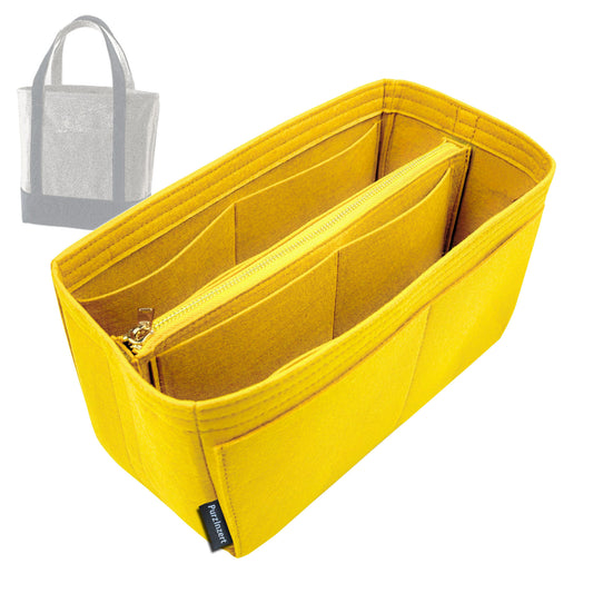 Bag Insert for (Lands End, Medium 5 Pocket Open Top Canvas Tote Bag) Organizer Tote Purse Organiser Liner Shaper [Premium Felt Material]