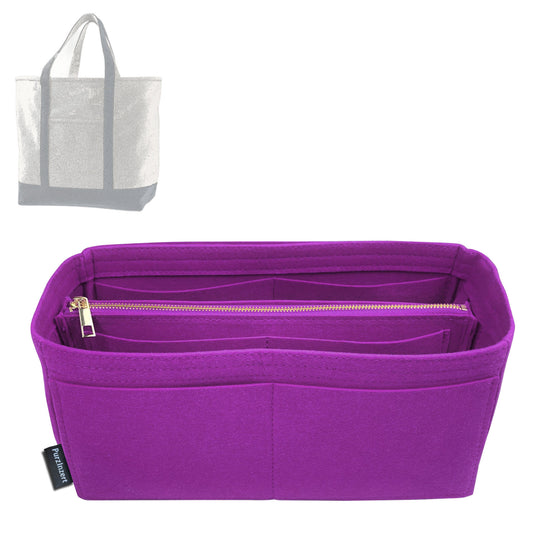 Bag Insert for (Lands End, Extra Large 5 Pocket Open Top Canvas Tote Bag) Organizer Tote Purse Organiser Liner Shaper [Premium Felt Material]