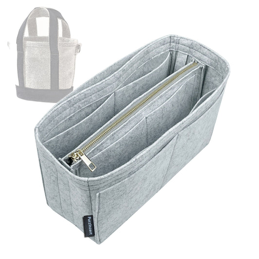Bag Insert for (Lands End, Mini Natural Open Top Canvas Tote Bag) Organizer Tote Purse Organiser Liner Shaper [Premium Felt Material]