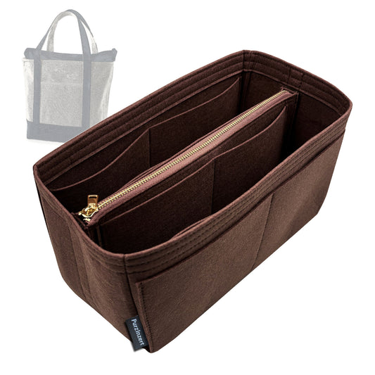 Bag Insert for (Lands End, Medium 5 Pocket Zip Top Canvas Tote Bag) Organizer Tote Purse Organiser Liner Shaper [Premium Felt Material]