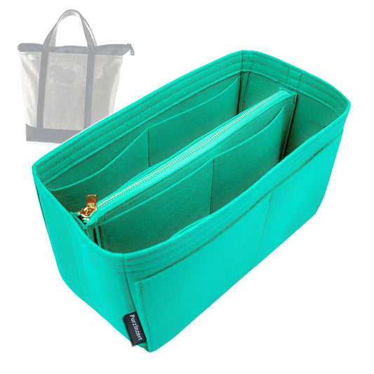 Bag Insert for (Lands End, Large 5 Pocket Zip Top Canvas Tote Bag) Organizer Tote Purse Organiser Liner Shaper [Premium Felt Material]