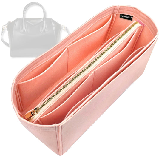 Bag Insert for (Givenchy, Mini Antigona) Organizer Tote Purse Organiser Liner Shaper [Premium Felt Material]