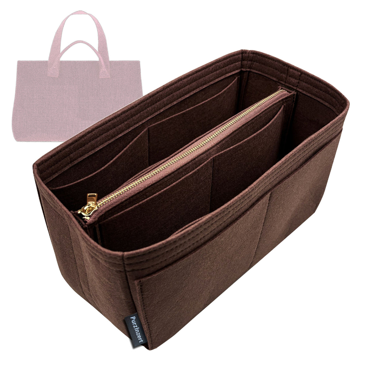 Bag Insert for (Curves by Sean Brown, Curves Knit Tote) Organizer Tote Purse Organiser Liner Shaper [Premium Felt Material]
