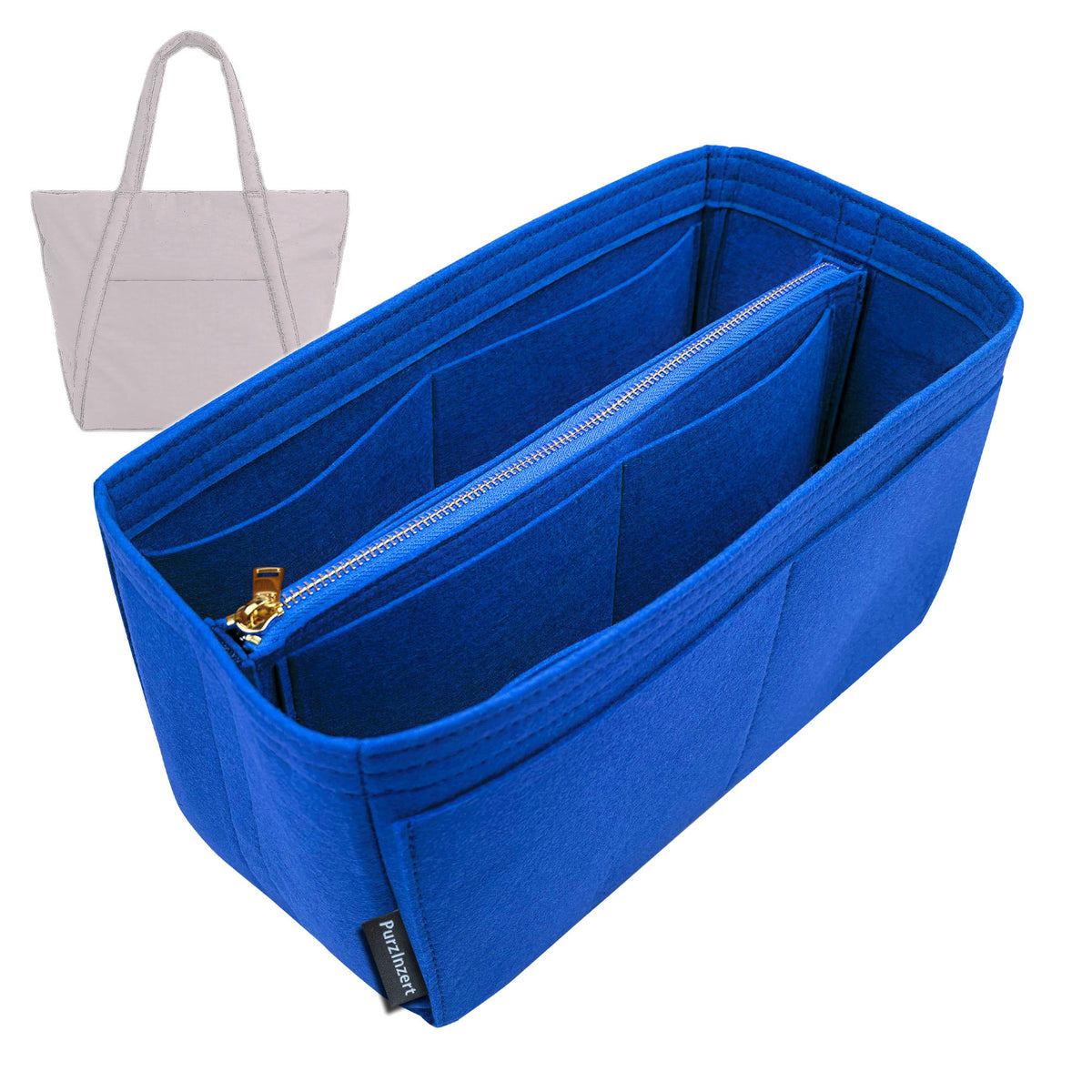 Bag Insert for (Baggu, Cloud Bag) Organizer Tote Purse Organiser Liner Shaper [Premium Felt Material]