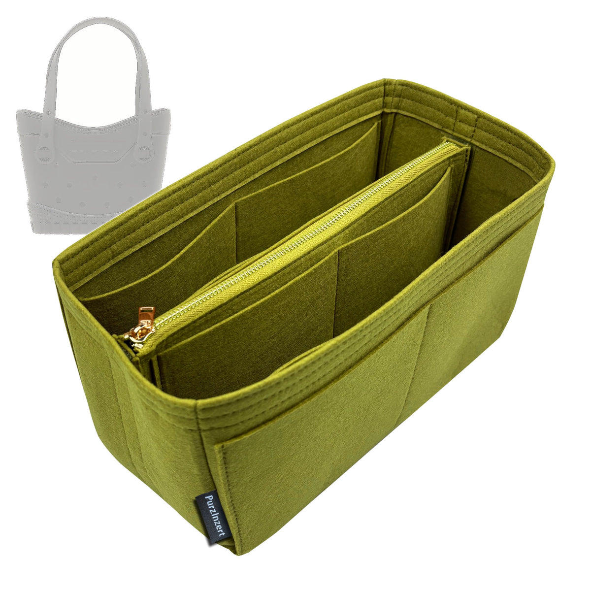 Bag Insert for (Crocs, Classic Small Tote) Organizer Tote Purse Organiser Liner Shaper [Premium Felt Material]