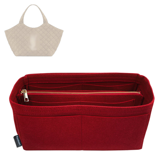 Bag Insert for (Saint Laurent (YSL), ICARE Medium in quilted suede) Organizer Tote Purse Organiser Liner Shaper [Premium Felt Material]