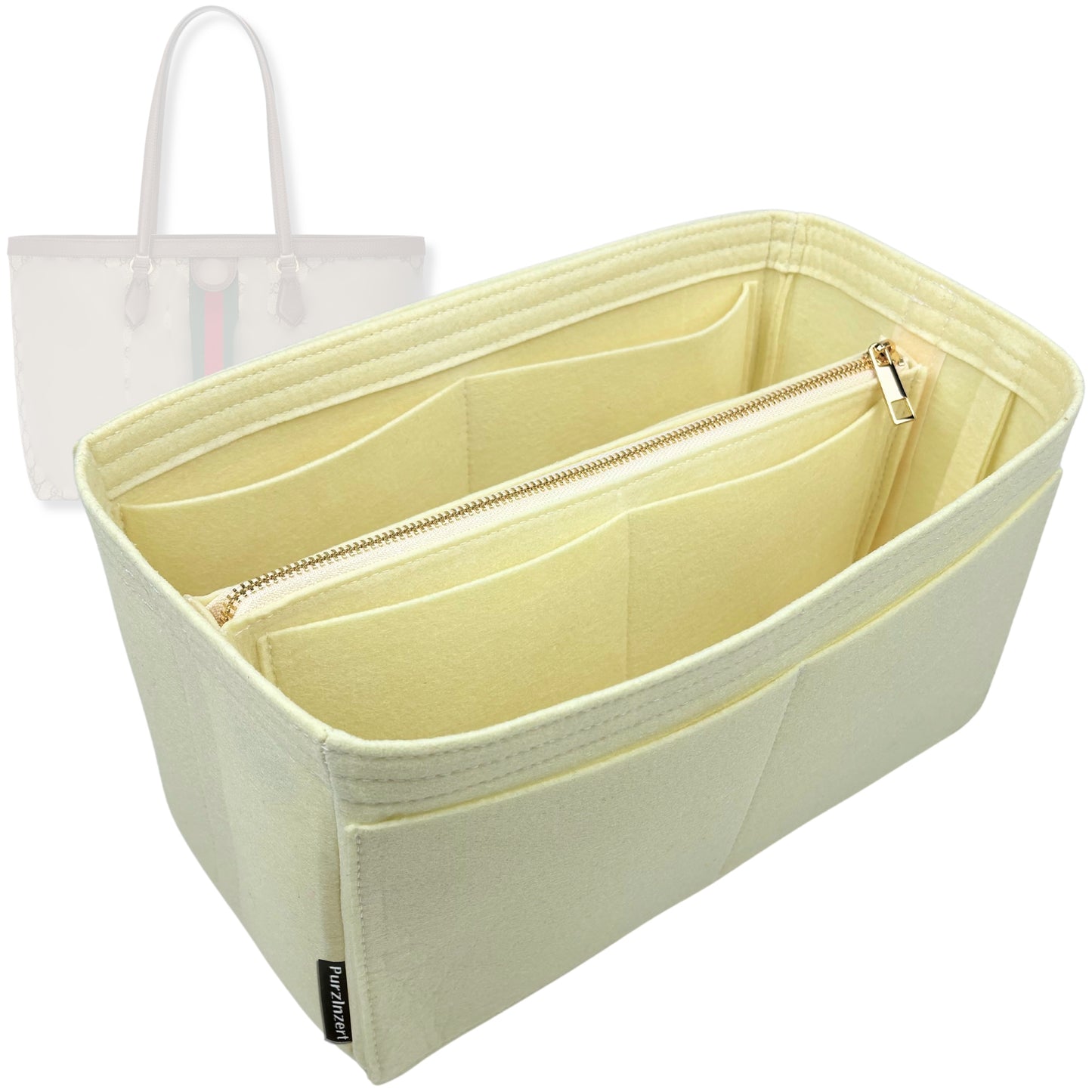 Bag Insert for (Gucci, Ophidia GG Large Tote) Organizer Tote Purse Organiser Liner Shaper [Premium Felt Material]