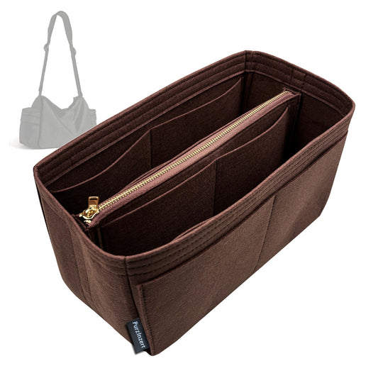 Bag Insert for (Balenciaga, Men Explorer Multipocket Weekender Small) Organizer Tote Purse Organiser Liner Shaper [Premium Felt Material]
