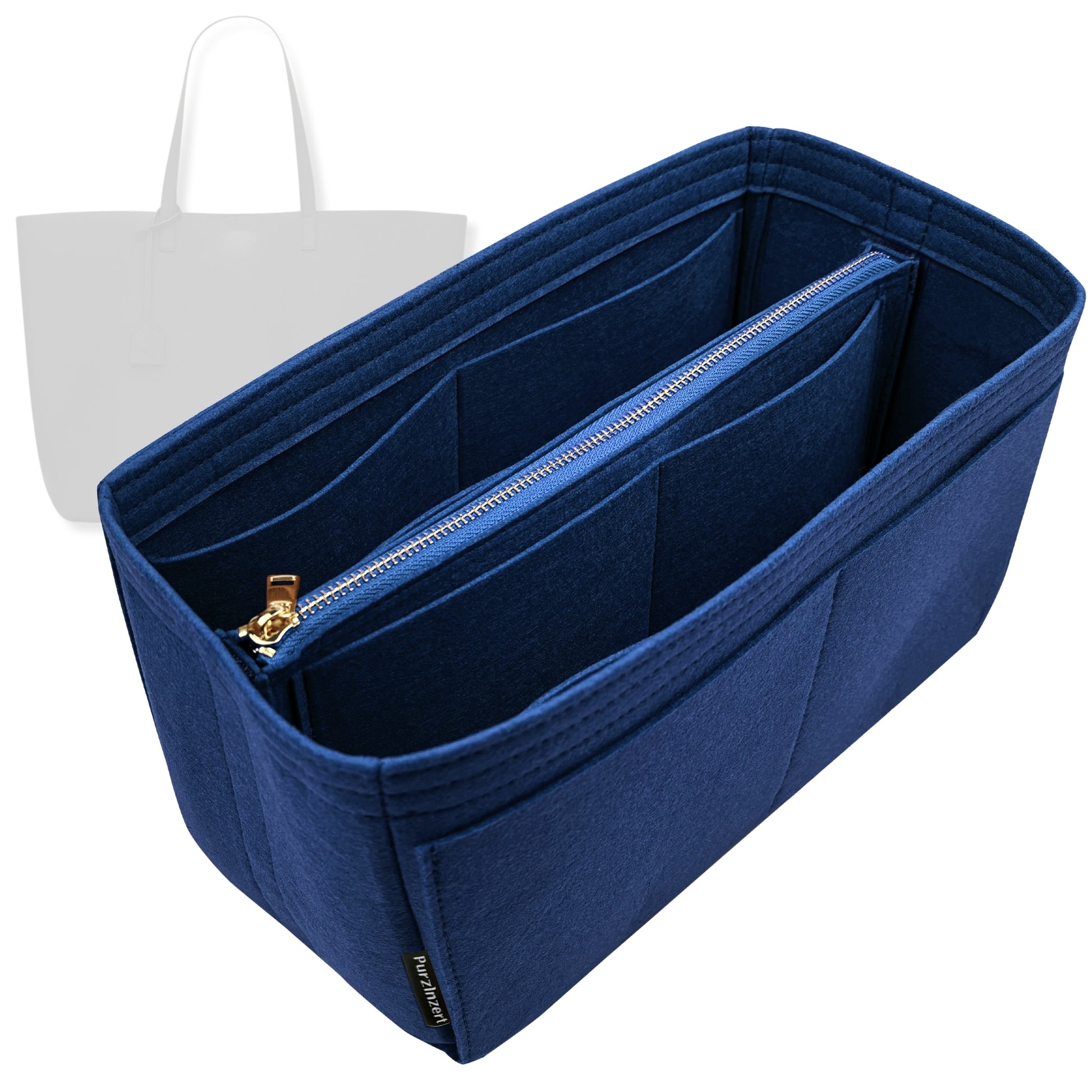 Bag Insert for (Saint Laurent (YSL), East-West Shopping Tote) Organizer Tote Purse Organiser Liner Shaper [Premium Felt Material]