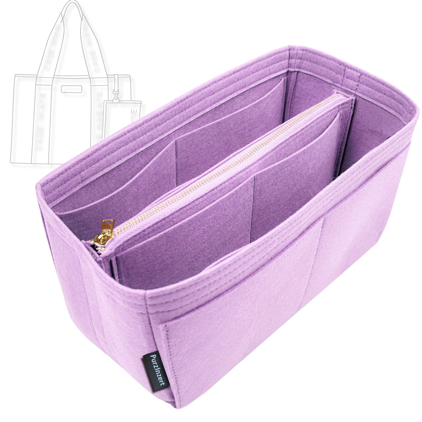 Bag Insert for (Case Mate, Jelly Tote Bag) Organizer Tote Purse Organiser Liner Shaper [Premium Felt Material]