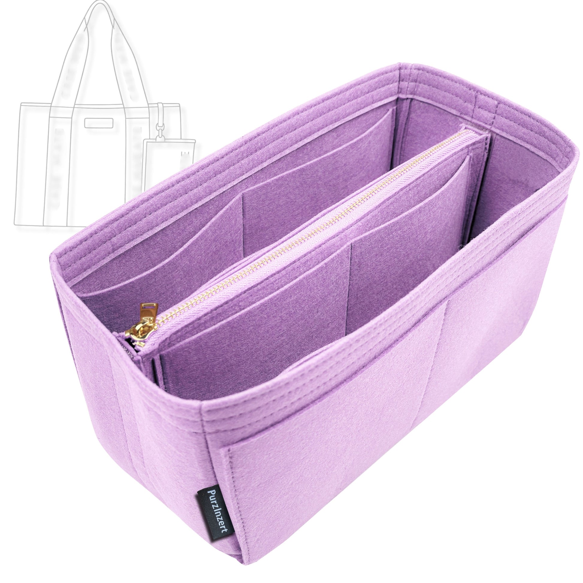 Bag Insert for (Case Mate, Jelly Tote Bag) Organizer Tote Purse Organiser Liner Shaper [Premium Felt Material]