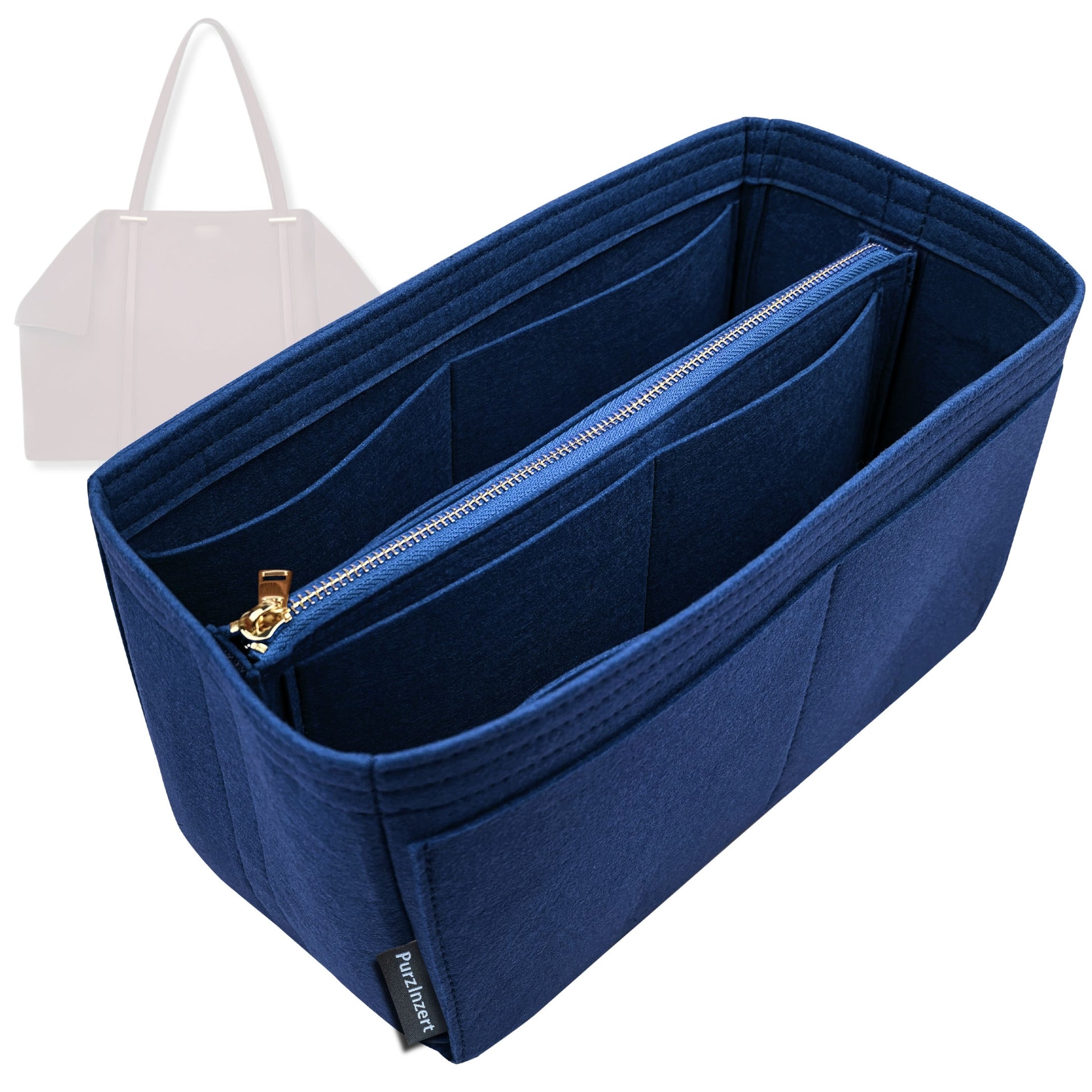 Bag Insert for (Ferragamo, Folded tote bag Large) Organizer Tote Purse Organiser Liner Shaper [Premium Felt Material]