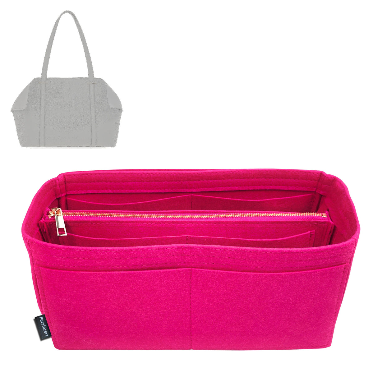 Bag Insert for (Ferragamo, Folded tote bag Medium) Organizer Tote Purse Organiser Liner Shaper [Premium Felt Material]