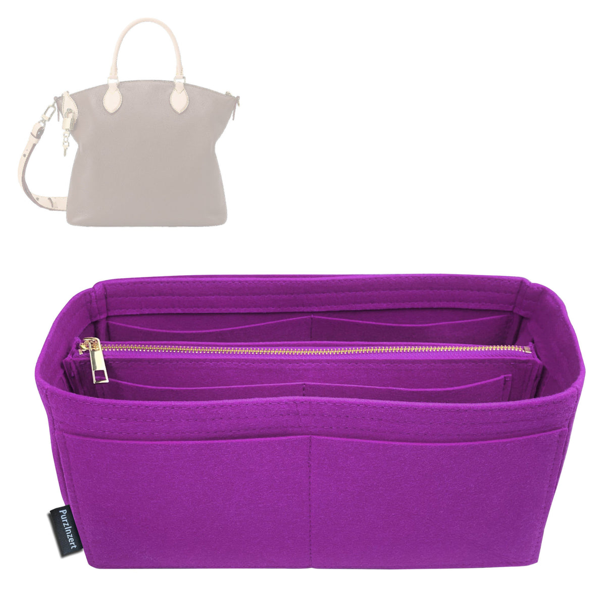 Bag Insert for (LV, Neo Lockit MM) Organizer Tote Purse Organiser Liner Shaper [Premium Felt Material]