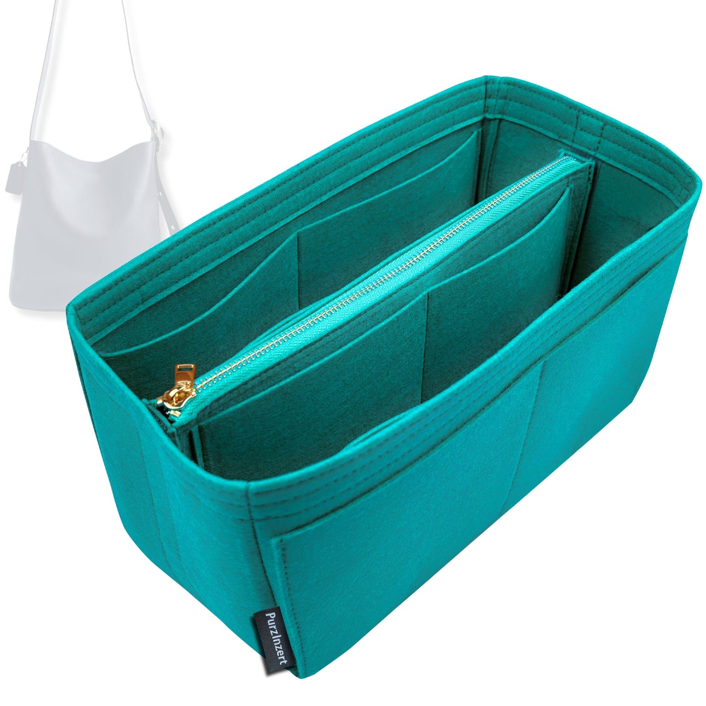 Bag Insert for (Coach, BLEECKER BUCKET BAG 36) Organizer Tote Purse Organiser Liner Shaper [Premium Felt Material]
