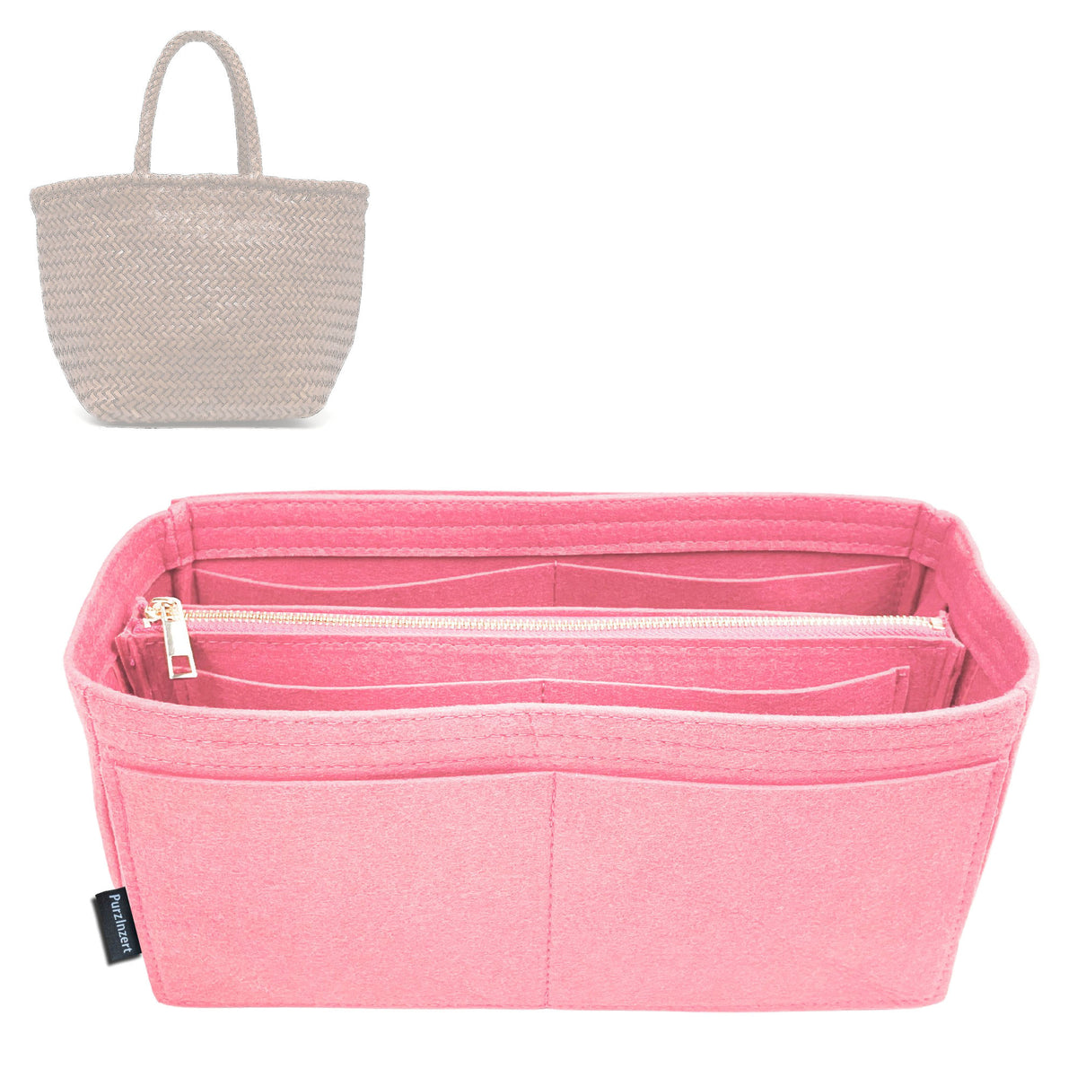 Bag Insert for (Dragon Diffusion, Grace Basket Small) Organizer Tote Purse Organiser Liner Shaper [Premium Felt Material]