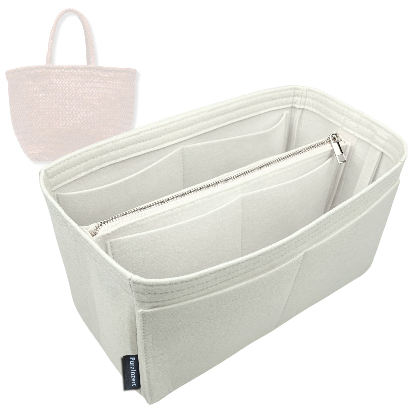 Bag Insert for (Dragon Diffusion, Grace Basket Small) Organizer Tote Purse Organiser Liner Shaper [Premium Felt Material]
