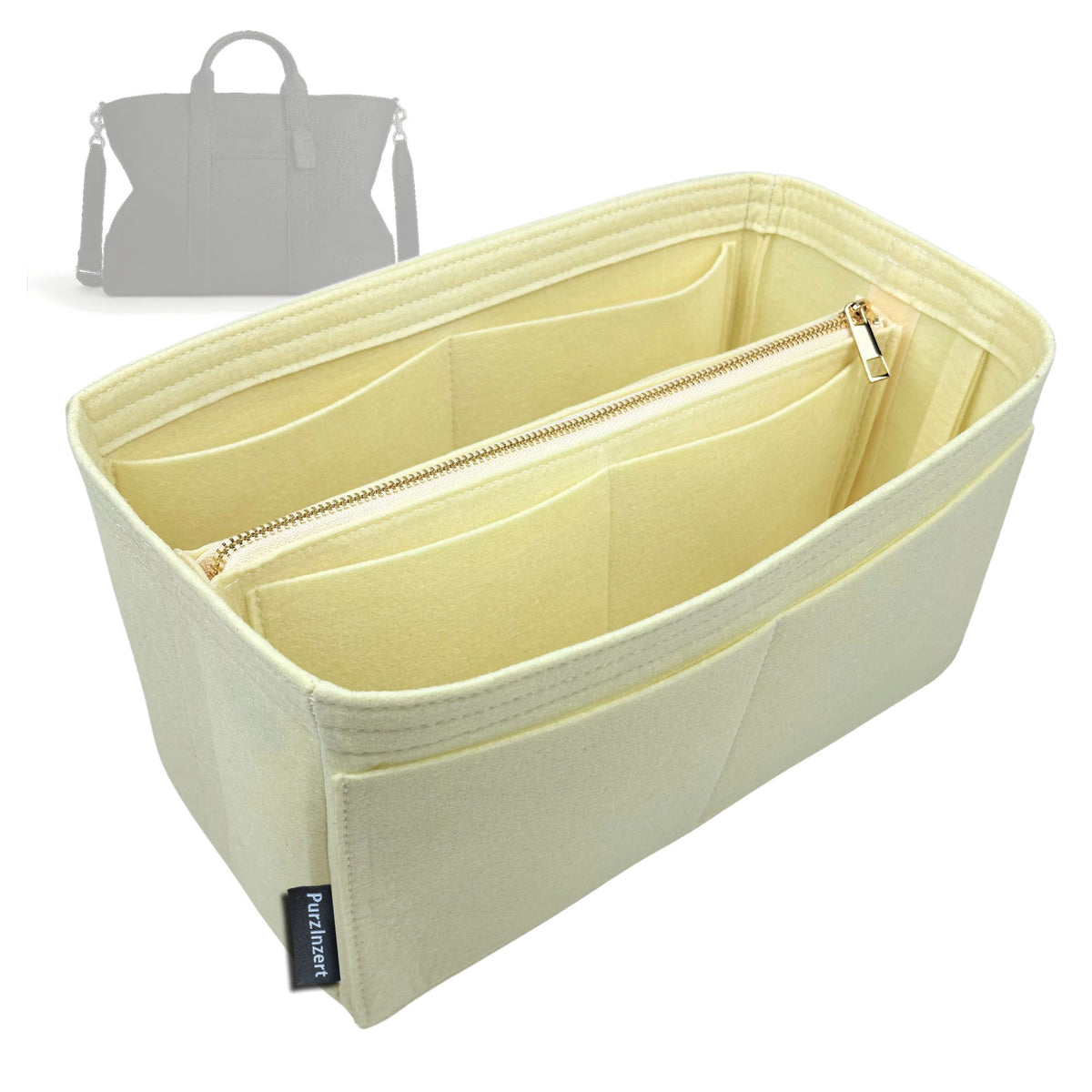 Bag Insert for (Coach, Grayson Tote Bag) Organizer Tote Purse Organiser Liner Shaper [Premium Felt Material]