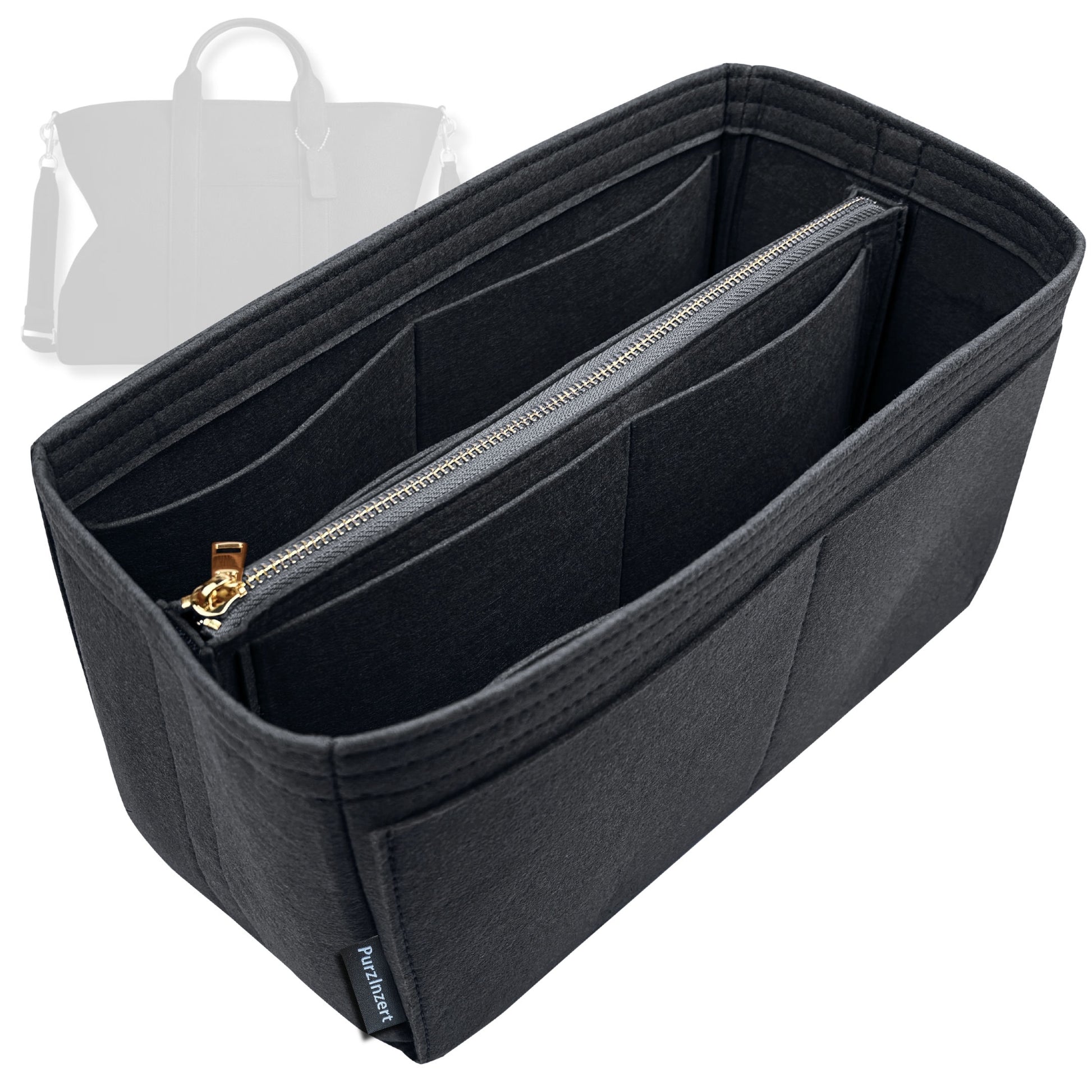 Bag Insert for (Coach, Grayson Tote Bag) Organizer Tote Purse Organiser Liner Shaper [Premium Felt Material]