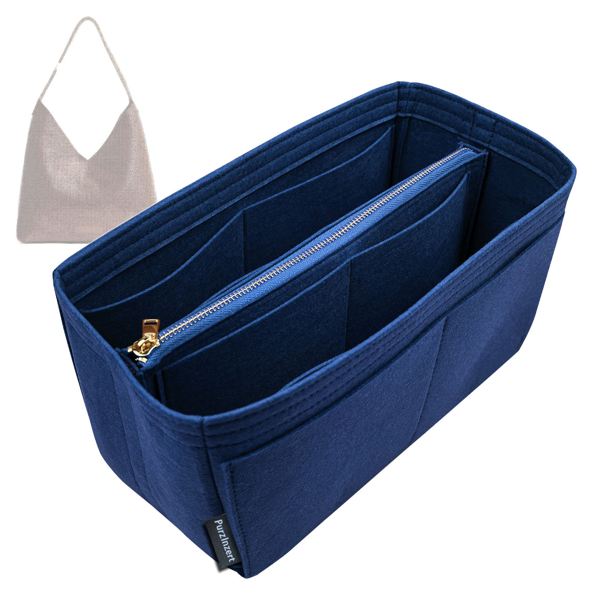 Bag Insert for (Portland Leather Goods, Naomi Shoulder Bag - Oversized) Organizer Tote Purse Organiser Liner Shaper [Premium Felt Material]